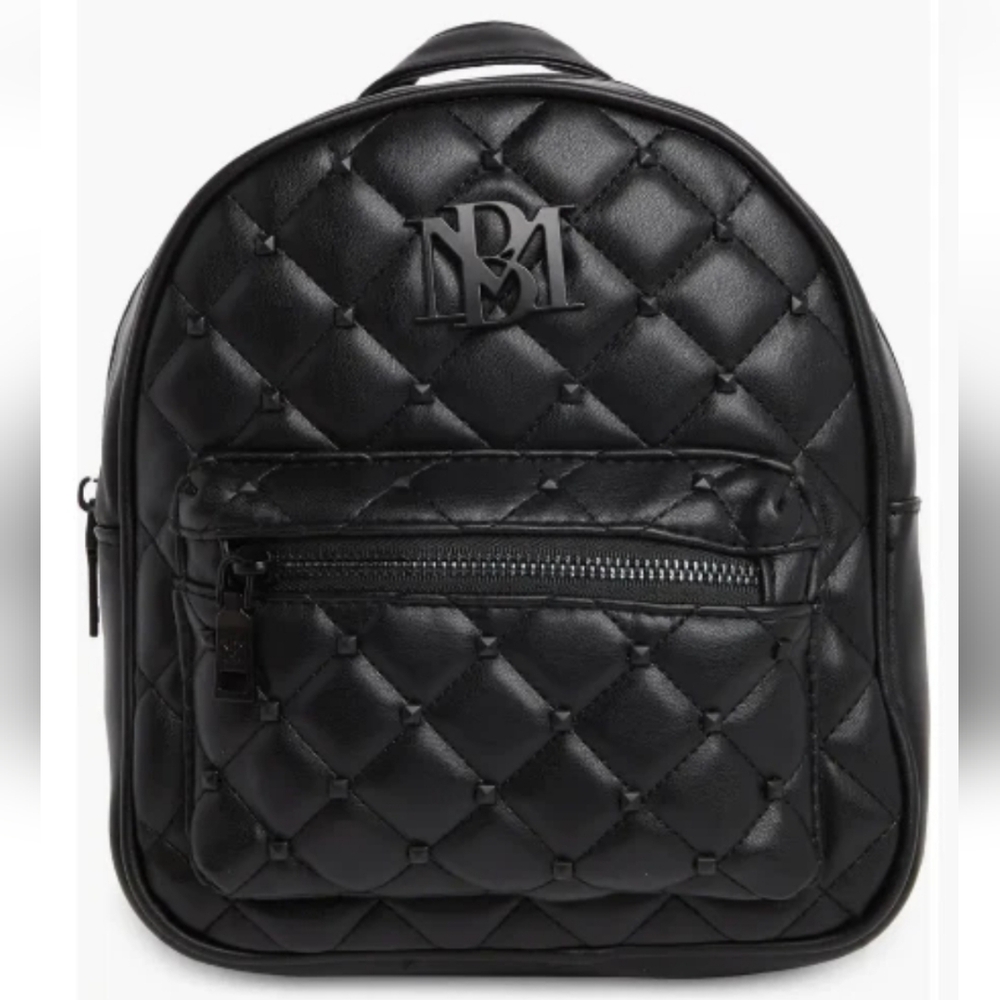Badgley Mischka Vegan Leather Mini Studded Backpack